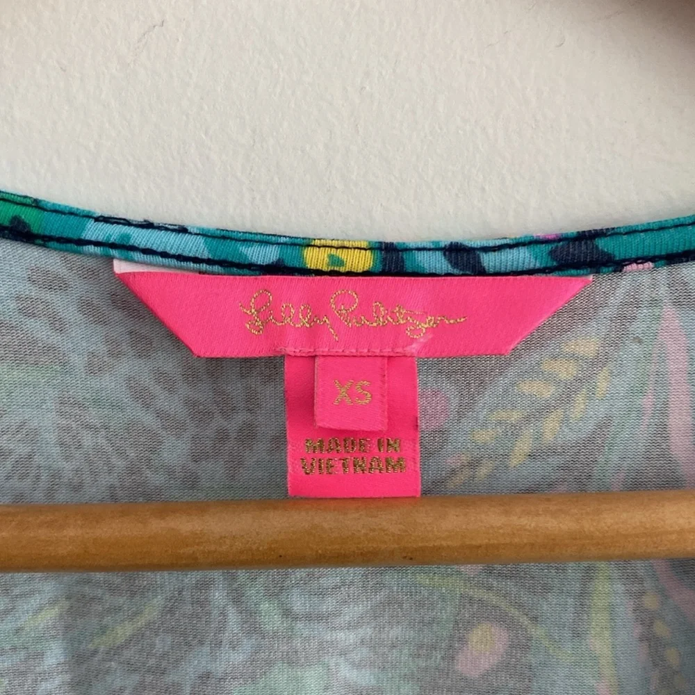 Lilly Pulitzer Vibrant Blue Patterned Dress XS - Picture 2 of 8